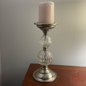 Retired partylite Hollywood glamour pillar candle holder